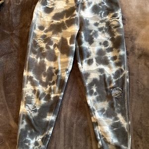 Girls Tie Dye Cut Out Sweatpants Chic 2 Chic Size L (12)